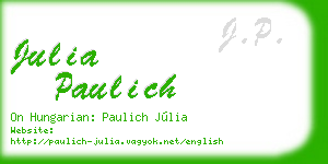 julia paulich business card